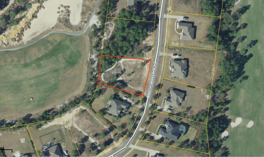 This lot is substantially CLEARED of trees and ready to build. In a convenient location in the south part of Windswept Estates, on the 18th fairway, only eight houses away from the golf club, and just beyond that the community pool and tennis courts.