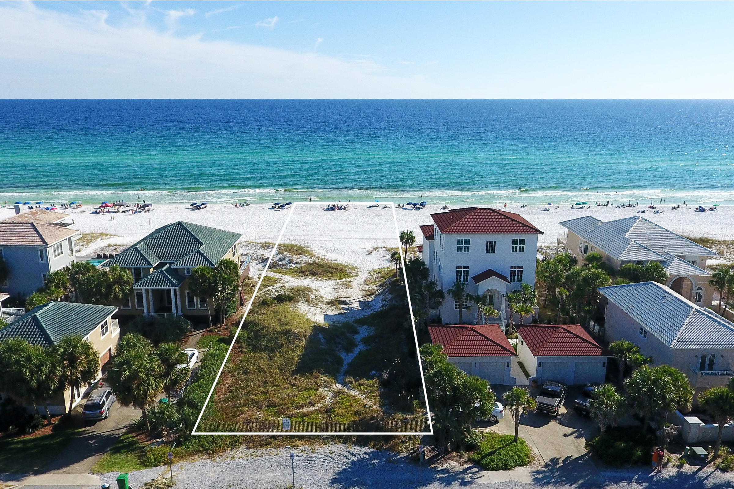 Experience expansive views & excellent positioning along Scenic Highway 98 from this exceptional Gulf front parcel prominently located within close proximity to all of the world class shopping, dining and entertainment that Destin has to offer. This property is the lowest priced Gulf front lot in Destin and offers 68' of premium gulf frontage and ample depth to enjoy the white sand beaches and emerald green waters of the Gulf of Mexico. There is no build out time or homeowner's association which make this an exemplary spot to develop a dream home that can produce top tier short term rental income or provide exclusion & privacy for a secondary beach retreat.