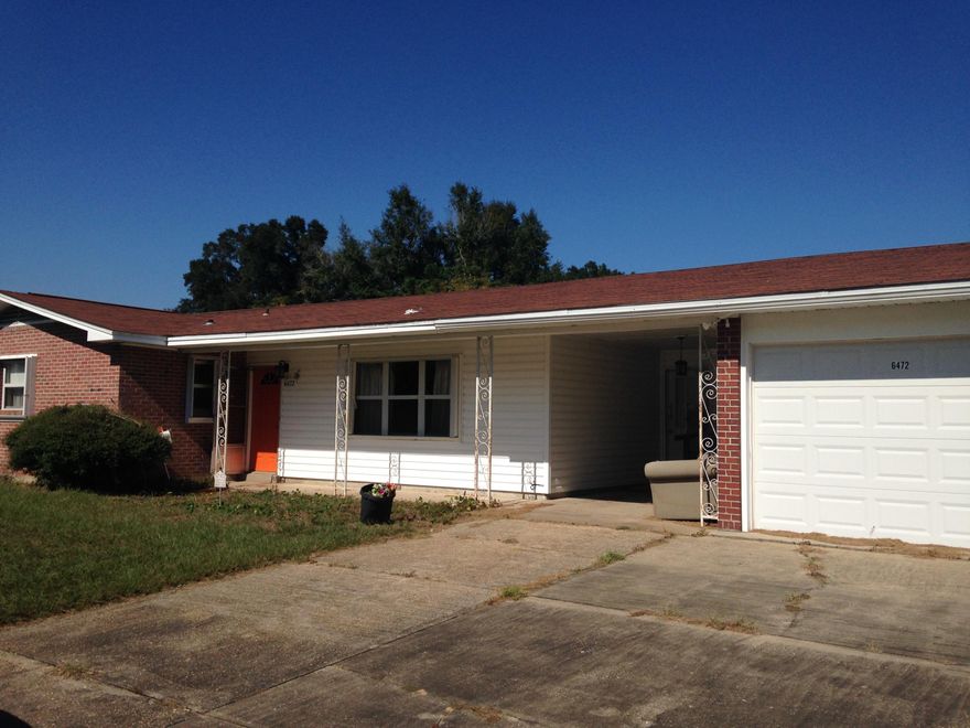 3 bedroom, 2 bath home located in Milton near schools. Home has a 1 car carport as well as a 1 car dual-entry garage. Storage closet attached for extra storage as well as a yard building in back. Large backyard completely enclosed by privacy fence. Home has formal dining area as well. All windows covered with hurricane shutters. Part of an estate so being sold AS IS. Seller's disclosure not available as seller has not occupied. All information should be verified by buyer.