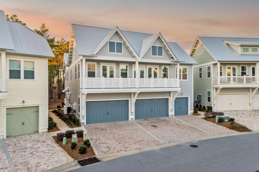Exquisitely decorated and recently renovated, this 3 bedroom 2 1/2 bath townhouse is an ideal location for turnkey rental investment or a cozy home on 30A.  The A-unit is the most spacious of the 3 triplex offerings, and boasts a 2-car garage.  From its hardwood flooring to the luxury white cabinets and granite countertops, very few of the townhomes in the Prominence are as well done as this one.  The addition of shiplap wallboard and trim give the property a charm beyond what is typical for the community.  A quick stroll or cart ride from the Hub and all 30A has to offer, this opportunity will not last long.