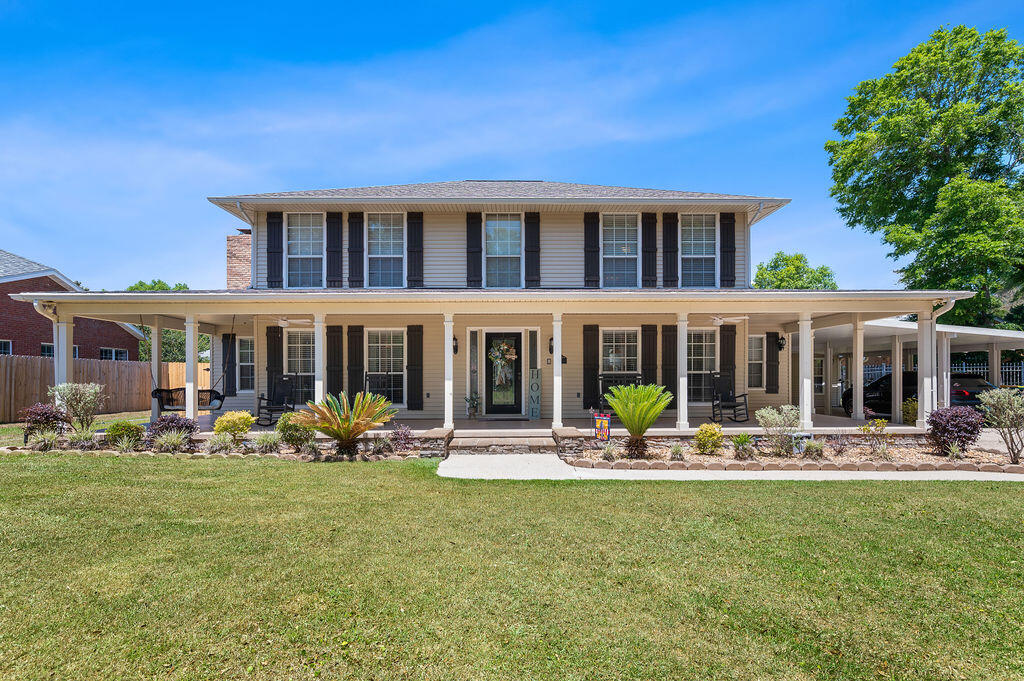 Assumable VA mortgage with 2.75% interest rate. Charming, Private Retreat in Top School District with Stunning Kitchen Renovation and Guest Suite! Welcome to your dream home, a unique and private setting featuring a spacious wrap-around front porch, perfect for relaxing and greeting guests. Step inside and be wowed by the gently curved staircase with custom wrought-iron railing, setting the tone for elegant design throughout.The heart of the home is the keeping room a warm, integrated space for cooking, dining, and gathering. The gourmet kitchen, fully renovated by Linn's Prestige Kitchens, features:Custom espresso-stained maple cabinetry with soft-close drawersFurniture-style island with veggie sink "Exotic granite countertops and subtle tile backsplash
"Appliance garage and custom-built vent hood over a pro-grade Thermador dual-fuel range
"Gorgeous views of the lush backyard from the kitchen sink
Enjoy meals at the bar, coffee in a comfy armchair, or dine in the charming bay-window breakfast nook. The great room is a perfect gathering spot with a stunning stacked stone fireplace and custom built-in shelving for your treasured photos and keepsakes.
Upstairs, the spacious master suite offers a peaceful retreat with a walk-in closet and a luxurious renovated master bathcomplete with whirlpool tub, frameless glass shower, dual vanities, and tiled flooring. 
The fourth bedroom/Guest House (approx. 400 sq. ft., not included in main home square footage) is a flexible finished bonus room just steps from the backdoor, with its own full bath and a new split HVAC systemideal as a guest suite, rec room, office, or homeschool area.
Outdoor highlights include:
"13'x28' saltwater gunite pool, 3-8' deep, replastered in 2019, with new Polaris pump
"17'x14' board and batten workshop with powercompletely rebuilt, plus additional storage building
"Beautifully landscaped backyard with a lawn pump to keep everything green and lush.
Practical updates:
"Dimensional shingle roof (2008)
"Two gas/electric HVAC systems (one newer)
"Separate water heaters for house and guest suite
"Termite bond with Bryan Pest renewed March 2025
Located in Okaloosa's best school district, this feature-packed home is ready for your family. Move in before the new school year and start making memories!
