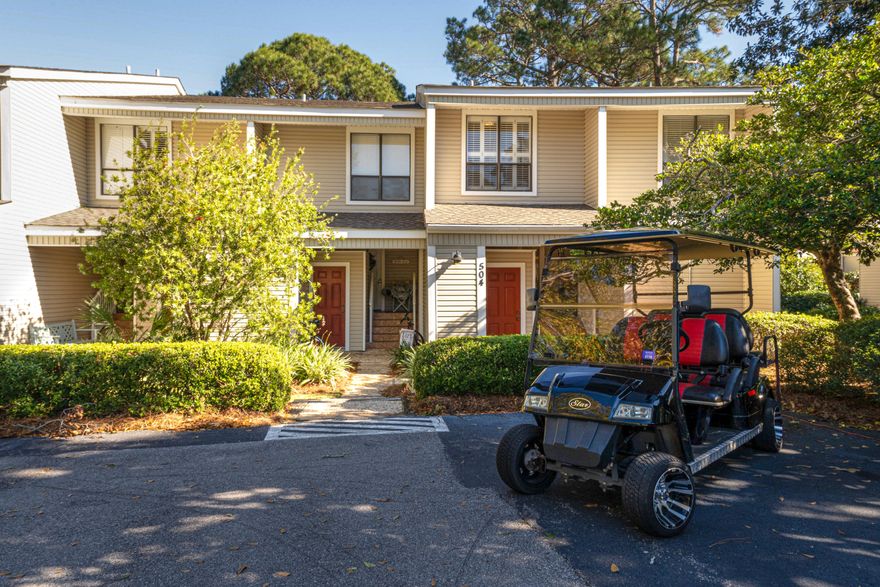 WOW! The ONLY 3 bedroom for sale within Sandestin UNDER $400K!This completely updated end unit, nestled on the 12th hole of the Links Golf Course, is a bright and spacious home boasting over 1600 sq ft, PLUS an enclosed sunroom. Upgrades include quartz counters & new stainless-steel appliances in the kitchen, new energy efficient windows in the sunroom, newer (less than 4 years) HVAC, vinyl wood plank flooring, and much more. Three generous sized bedrooms and 3 full bathrooms. Enjoy easy access to / from Magnolia Village to your favorite shops, restaurants, two pools, and the beach. This home has an excellent rental income potential and is being sold fully furnished. Truly a turn-key investment. Come see for yourself!