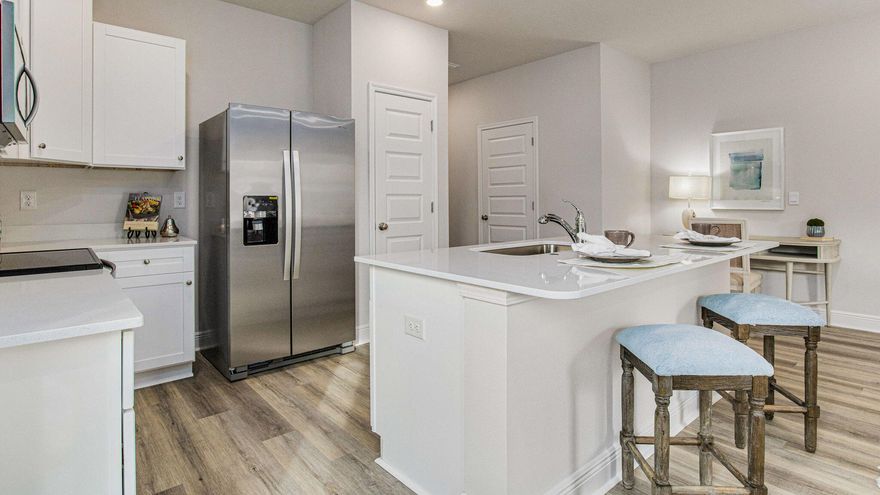 Welcome to your dream coastal retreat! Nestled in an ideal location across from the Gulf Breeze Zoo, Soundview Point Villas is only a short drive from the pristine beaches of Pensacola and Navarre. This New Townhome community will feature a gorgeous community pool, cabana, playground, and have streetlights. The Palm Interior Unit is a 2-story townhome that boasts 3 bedrooms, 2.5 baths with an open design that is perfect for entertaining. The kitchen is presented with quartz countertops, a large island bar, pantry and all stainless-steel appliances offering style and functionality. Bedroom 1 is located on the second floor as a private retreat with a spacious walk-in closet and a beautiful adjoining bath. Interior features also include EVP flooring with frieze carpet in the bedrooms.