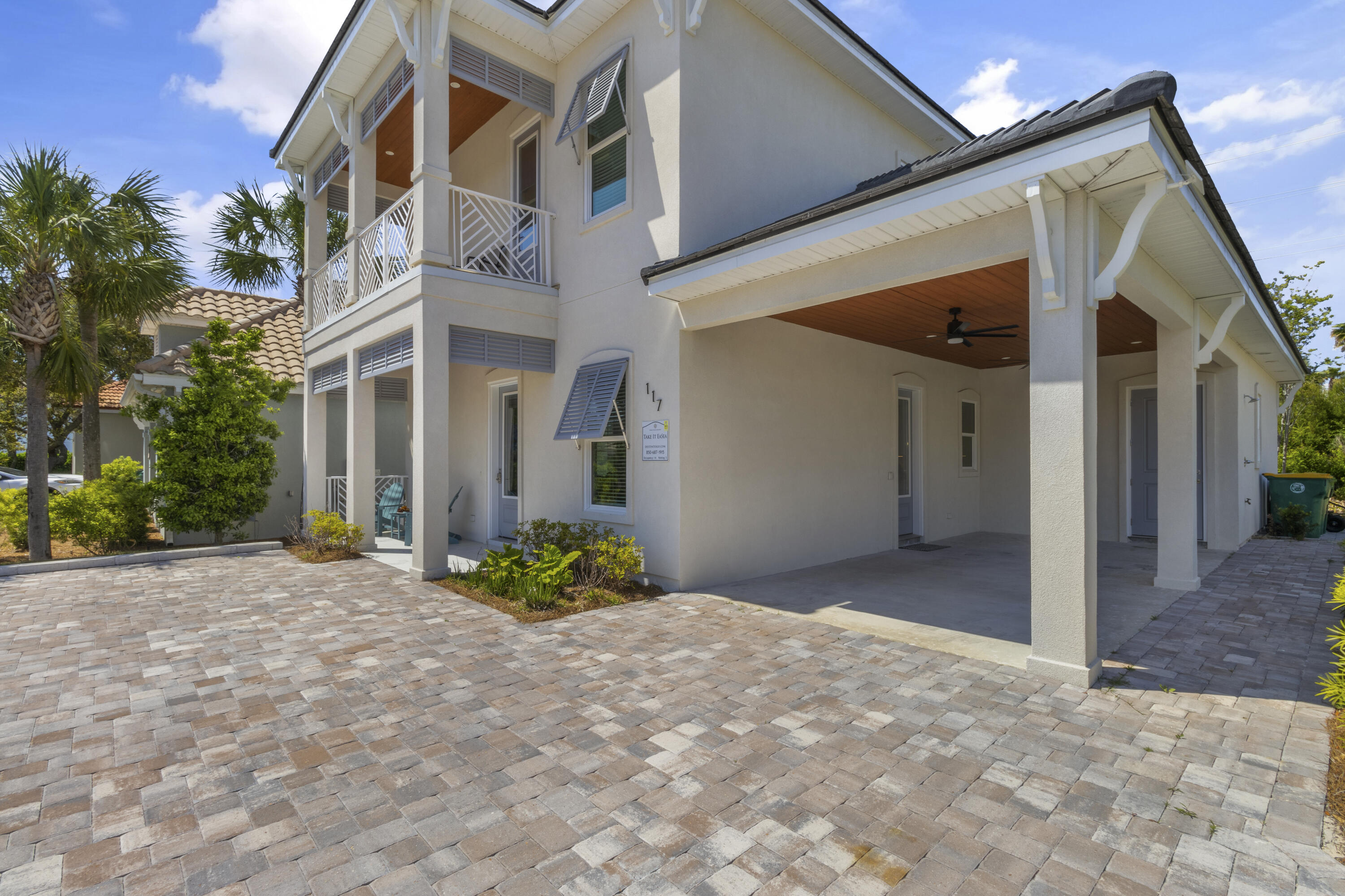 Flood Insurance not required! Experience the perfect blend of elegance, comfort, and location in this newly built 5BR/5BA showpiece in Destiny West, which is just across from the beach (James Lee Park - Crab Trap), and moments from sugar-white sands. The light filled floor plan features a gourmet Kitchen with under counter ice maker, spa inspired bathrooms, and open concept living. There are 3 Primary suites, 2 guest rooms, 2 laundry locations and 3 beautifully inviting covered porches. This custom built home was designed with full time living in mind but also serves as a great income producing investment property. Offered fully furnished and move in ready! Enjoy all the amenities of Destiny, including Tennis, Pickleball, Basketball, Pool, Hot tub, Gym and clubhouse.