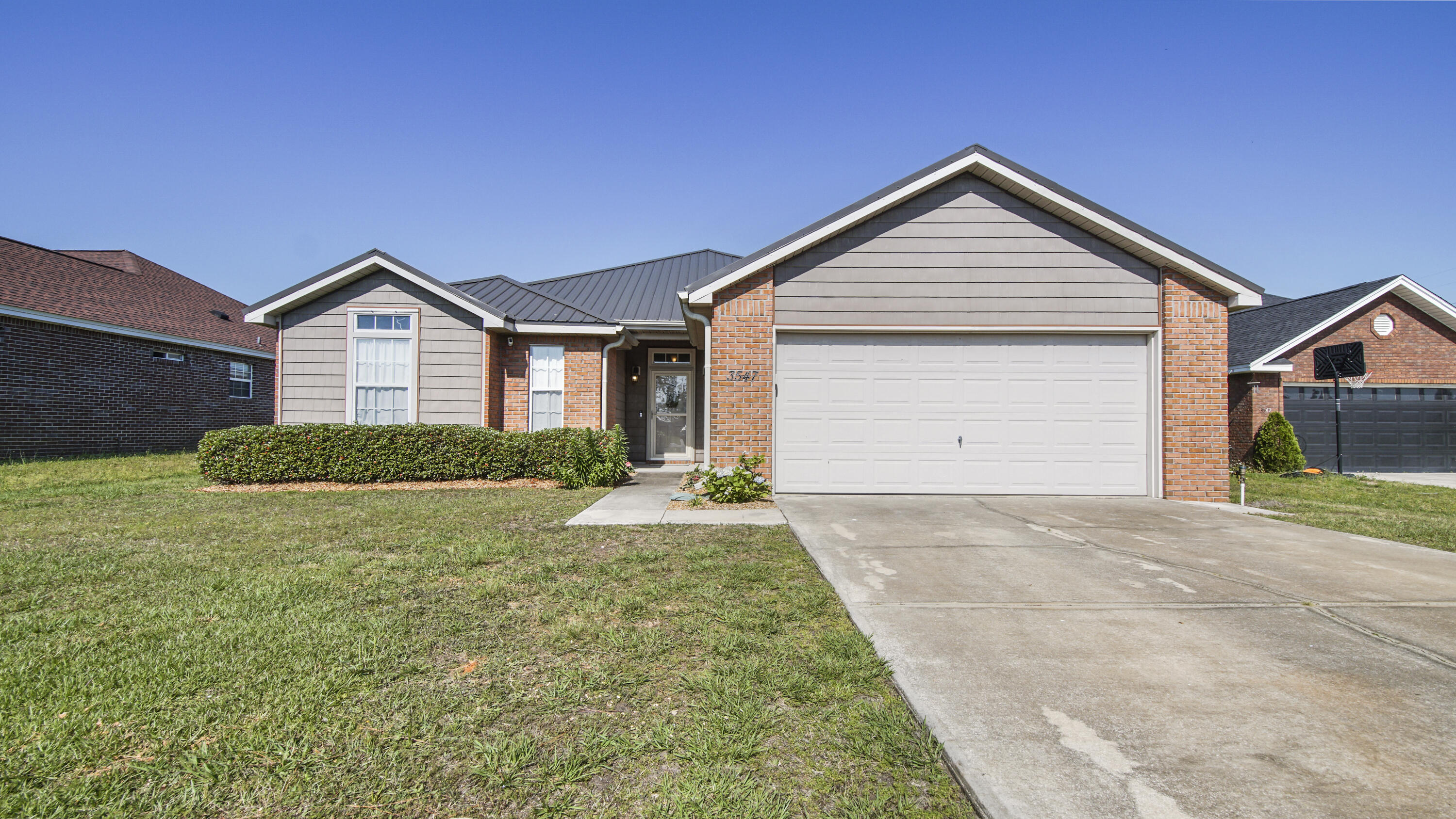 Perfect location, close to Tyndall AFB, Shopping, Restaurants, and Beaches. This beautiful 4 Bedroom, 2 bath all brick home is located on a cul-de-sac in the sought after neighborhood of Brentwood. This home features New Ac, new metal roof in 2019, new water heater, new carpet, new Refrigerator, , cathedral ceilings, French doors leading to screened patio, kitchen with breakfast nook, separate dining, large family room, Master bedroom has large walk in closet, bath has dual vanities. Large privacy fenced back yard , New paver patio. less than 30 minutes to either military base. Close to schools, shopping, restaurants, and recreational activities. This home is a must see!