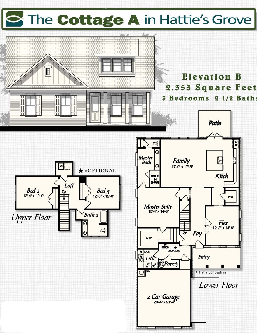 A new subdivision from a quality builder who has 37 years experience building in the NW Florida area. If you love natural light, this is the home for you. Come see this quaint, front porch community where many of the large old hardwoods have been preserved. It gives the neighborhood an established feel. This home has a large covered front porch, dining room, fantastic kitchen with plenty of cabinet and counter space with 3 cm solid granite tops, and large island. Up grades include floor plug in the living room, double doors to flex room, 3' drop zone cabinet with granite top, crown molding and cased windows in down stairs and open cell foam insulation over conditioned areas.