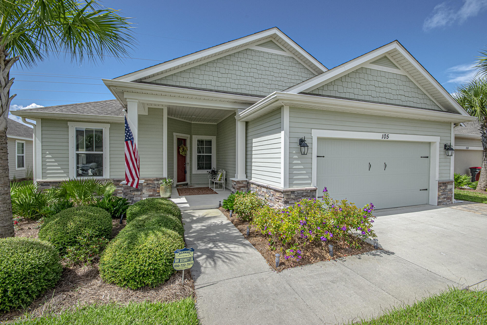 Seller says BRING ALL OFFERS! This is an immaculate home on the west end of Panama City Beach with too many upgrades to list. Practically brand new and low maintenance. The association dues include lawn upkeep, even the backyard! Upgraded cabinets and granite in all bathrooms and kitchen. Stainless appliances. Very spacious and open floor plan with an additional 300 sqft heated and cooled sun room. Crown molding throughout. Solid surface floors in all areas except the bedrooms. The seller added an additional 3 feet to the garage at the time of construction. 2x6 construction throughout. This home has 5 bedrooms for those extra house guests or a large family. Do not miss your opportunity to buy in one of the best neighborhoods in PCB.