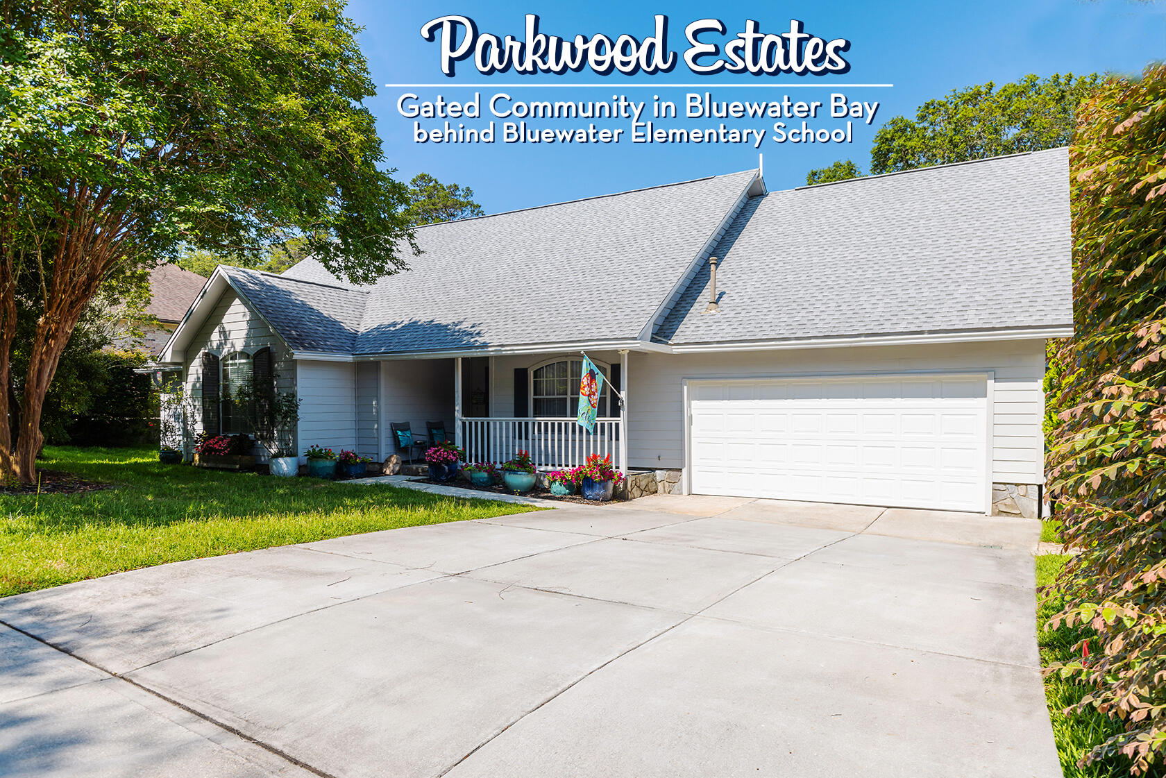 SELLERS SAY BRING ALL OFFERS!! Home just Professionally Painted, Width of Home Decking like new with completion of all repairs needed AND located in the Highly Desired and Gated Neighborhood of Parkwood Estates within Bluewater Bay, with just a short walk to ''A Rating'' 10/10 Bluewater Elementary on GreatSchool.org and rated #2 Best Public Elementary School in Okaloosa County on Niche.com! Home is on a Large Oversized Quarter Acre Lot with Mature Trees that backs up to Rocky Bayou State Park, NO Rear Neighbors. Home Lives LARGE, with 4 Bedrooms, Flex Space, 2 Oversized Living Areas, Oversized Garage, Oversized Driveway, Large Partially Covered Deck with Covered Storage and Larger Backyard. Hardie Board Exterior with Picket Fence Front Porch. This 4 Bedroom 2.5 Bath sits Large with a Flex Space that could an Office, 2 Large Living Areas, Oversized Garage, Oversized Driveway, Large Deck all on a Quarter Acre Lot backing up to Rocky Bayou State Park (No Rear Neighbors) in the Highly Desirable Parkwood Estates located behind Bluewater Elementary. Upstairs could be used for Multi-Generational Family as it is around 1000sqft with around 1800sqft downstairs. Garage is also incredibly oversized as it is the Entire Depth of home just under 750sqft. Larger wide, deep Driveway. Large partially Covered Deck attached to back of home that is almost the entire width of home with Covered Storage Area underneath. Backyard is also larger and backs up to State Park. Property lot size is a Quarter Acre. Renovations and updates include HVACS, HWH and Roof all being Newer with Brand New Garage Door and Garage Door Opener installed, Brand New consistent throughout Downstairs Flooring, Kitchen Quartz Countertops, New Irrigation Pump, Professionally Painted, Width of Home Decking like new with completion of all repairs needed.
Downstairs includes Brand New Flooring throughout all 3 bedrooms including Master Suite, 2 Full Baths, Larger Living Area, Dining Area and Kitchen with Brand New Quartz Countertops! Upstairs includes Flex Space with a whole wall of Closet Space that could be an Office and Larger Bedroom with Larger Second Living Area and Half Bath. Ceiling Fans in All Rooms with Downstairs and Upstairs Living Areas Brand New w/remotes.
Garage is also incredibly Oversized as it is the entire depth of home around 750sqft. with space for Parking and Workshop. Oversized Driveway with plenty of room for 4 full-size SUVS/Trucks. Large Back Covered/Uncovered Deck attached with access from the 2 sets of French Doors (Living Area and Kitchen) plus Garage that is almost the entire width of home.
X Flood Zone. HVACS, HWH and Roof with Architectural Shingles are all newer with Brand New Garage Door and Garage Door Opener, Downstairs Flooring, Kitchen Quartz Countertops. Deck is Composite Trex Decking with Covered Area off the Back Porch. Covered Storage under Deck. The Sprinkler Irrigation System was replaced a few years ago with Irrigation Pump replaced last year. The pipes were flushed and cleaned out for kitchen and garage couple of years ago. Smoke Detectors are Newer OneLink installed downstairs and upstairs (All connected if one goes off, All will trigger for Safety). Toilet in Master Bath is LoFlow and Toilet in Hallway Bath and Upstairs are Dual Flush.
Bluewater Bay is located within 10-30 mins to many local areas including Eglin AFB, Duke Field, Hurlburt Field, Destin, Fort Walton Beach, Okaloosa Island. Just a short drive to the Beach to enjoy some Fun in the Sun!
*Buyer to verify all dimensions, assessment fees, and any detail deemed important.*