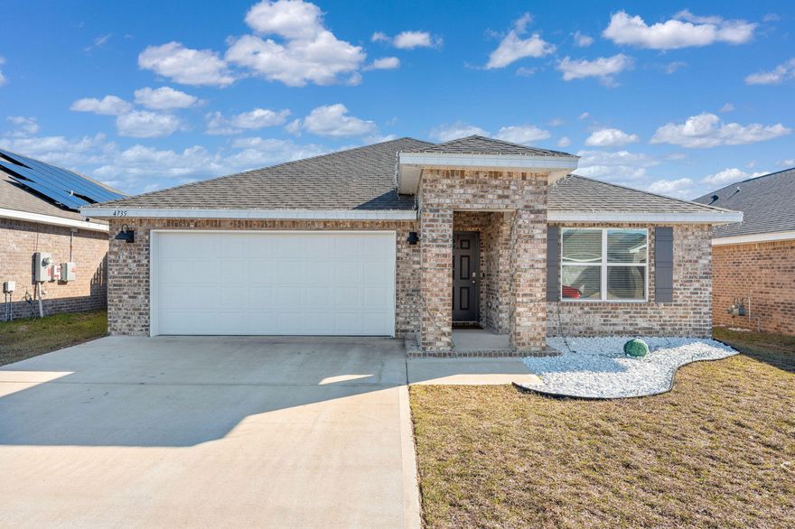 This property qualifies for Security Deposit Options! Move in without having to have the security deposit paid upfront! Contact Spence Properties for more details! Open layout is finished with durable LVP flooring, recessed lighting, and upgraded light fixtures. The kitchen is a standout, featuring quartz countertops, stainless steel appliances--including a glass-top stove, built-in microwave, dishwasher, and refrigerator--plus a pantry for added storage. Gold accent finishes, a striking tile backsplash, and a stone accent wall. The living room is designed for both comfort and style, highlighted by upgraded lighting, a remote-controlled ceiling fan with heat, a stone accent wall, and a remote-controlled fireplace with heat, complemented by a built-in sound bar. Community features a pool!