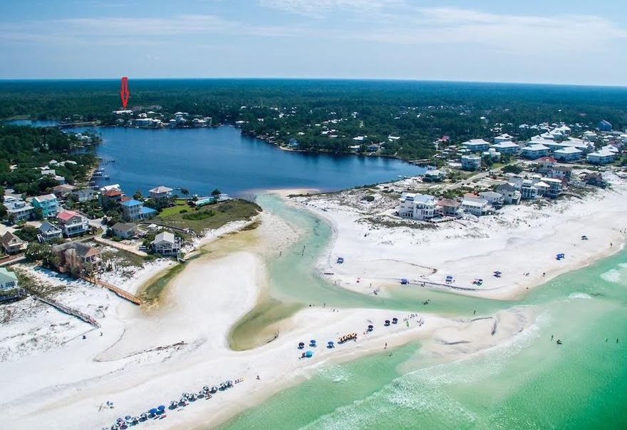 This upscale 4 bedroom, 3.5 bath condo is located on highly desirable Hwy 30A in the heart of Seagrove Beach. Condo is located in a small complex with only 6 units. Unit has a gulf and lake view and features high end finishes, Viking appliances, solid oak flooring and 2 A/C units. The unit is located on the 2nd floor of complex with retail and commercial on the first floor. Sold furnished. Condo would be the perfect vacation home, investment property or permanent residence