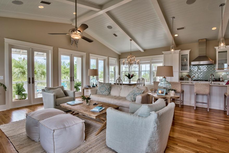 A rare jewel in Cypress Dunes....this custom home is affectionately called ''LaLa Land'' by its owners. When you enter this fabulous home, you realize that you are in a special place where families can gather in comfort and style at the beach. One can easily see the thought and attention to every detail. The open floor plan combines living, dining and kitchen for that coveted ''gathering space!'' Vaulted and beamed tongue & groove wood ceilings in living area, gourmet kitchen, quartz countertops, solid wood flooring, tankless hot water heater, porches, & fully furnished. No detail has been overlooked! With 2,301SF of interior living space and 544SF of porches, this 3BR/3.5BA home is truly an oasis at the beach. Never rented & move-in ready. Call to schedule your appointment today!