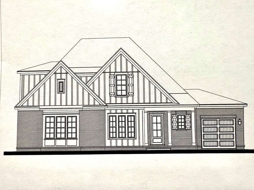 Welcome to the Daphne C plan in Ph 11 Deer Moss Creek.  This home, under construction,  boast 4 bedrooms, an office and a bonus room on the second floor.  Desirable 3 car garage, on a private lot that backs up to the preserve and nature trails. This home features upgrades of all engineered, hardwood floors through out all living areas and all bedrooms.  Tile in the wet rooms. Office, master bedroom and a guest bedroom situated on the first floor .Open floorplan w/ a chefs kitchen , white quartz countertops and  spacious island  opening up to the grand, living room. Huge walk out porch and deck with amazing views of the lush, backyard. Home estimated to be completed, February 2026.