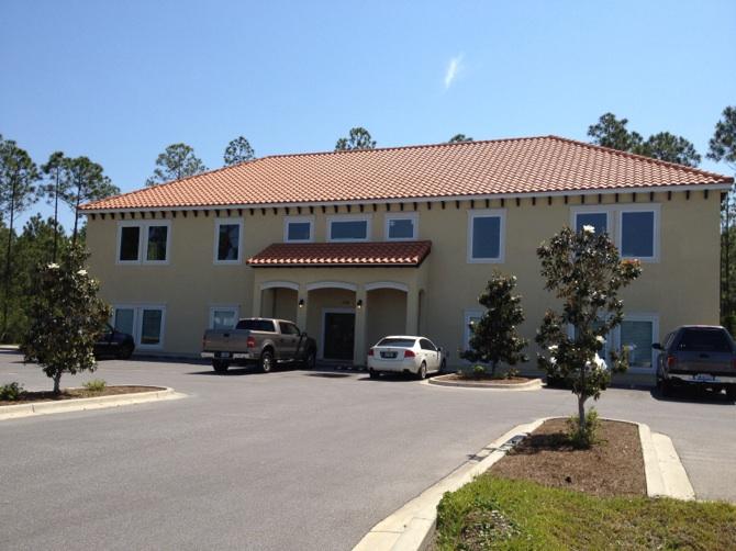 This is brand new Class ''A'' Executive Office Space roughly one mile from the Gulf of Mexico. Building has an elevator and office suite has it's own entrance with an exterior flight of stairs. Subject space offers his and her bathrooms, break room, reception area and individual office suites.