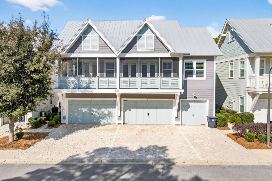 Located in Prominence North, this well maintained home offers a rare mix of convenience and privacy. It sits on a premium lot close to the community pool and amenities, yet backs up to the state park and a quiet cul-de-sac. The home has never been rented and is being sold fully furnished. The main level features a simple open layout connecting the kitchen, dining, and living areas. Interior upgrades include ivory and ash shaker cabinets, granite countertops, and a limestone and glass mosaic backsplash. French doors with a phantom screen open to a private deck where you can relax and enjoy sunsets. Upstairs, hardwood floors run throughout, along with two guest bedrooms, a full bath, and comfortable primary suite with tall windows and a tray ceiling.