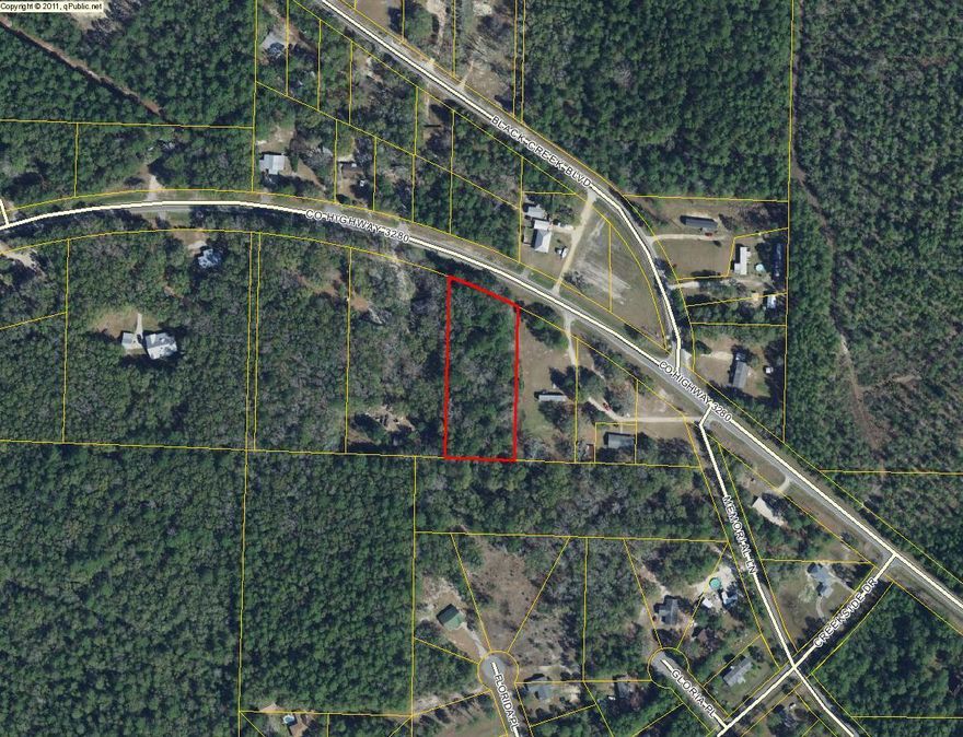 Price is FIRM! Come build your dream home on this beautiful 1.6 acre wooded parcel. It's located in Freeport near the intersection of Black Creek Boulevard and the west end of Black Creek Road (County Hwy 3280). The best part is their is no HOA and it's only less than 14 miles to the nearest beach access. Come take a look today.