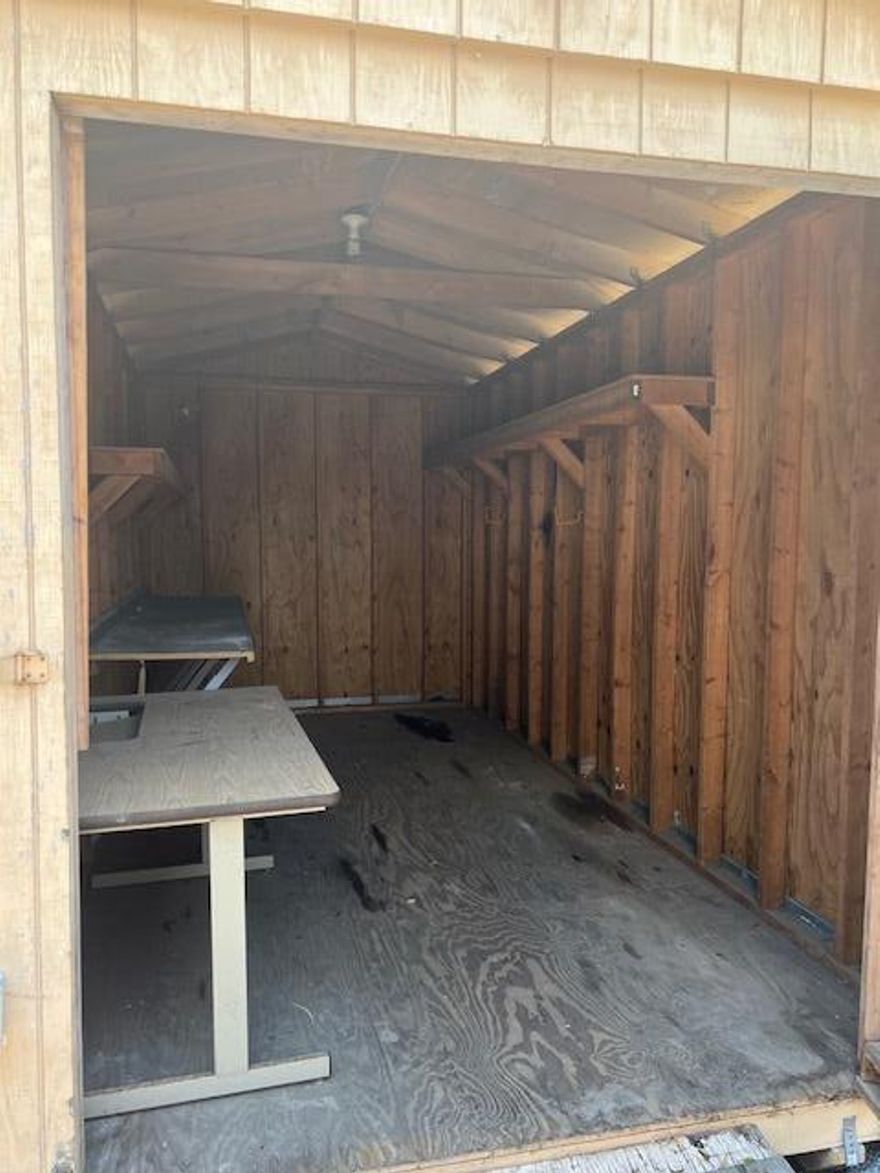 Fenced in Storage Space Approximately
62' x 30' +/-
Plus - Storage Shed

Perfect for lawn care, construction, plumbing etc.

Leasable Space and approximant dimensions
displayed in photo (outlined in red).  Leasable property does not include whole parcel.