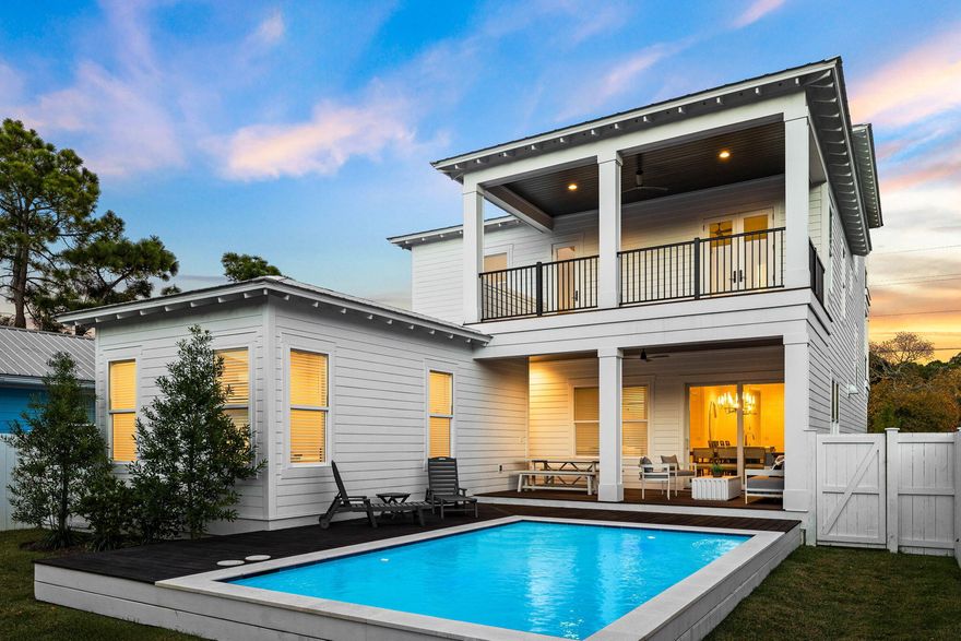 MOTIVATED SELLER!!!Step into unparalleled luxury and comfort with this exquisite custom Boswell-built home, offered fully furnished. Situated in the highly sought-after Seagrove Beach, this property offers the perfect blend of elegance and practicality, free from HOA restrictions. Ideally located just 352 yards from the sugar-white sands of the Gulf of Mexico, it enjoys easy access to five expansive beach access points complete with 15 parking spaces.Designed for effortless coastal living, the expansive open floor plan flawlessly merges the kitchen, living, and dining areas, all overlooking a private heated pool. The gourmet kitchen is a chef's dream, featuring premium appliances, elegant quartz countertops, and soaring 10-foot ceilings. Every room in the house is generously proportioned, awash in abundant natural light, enhancing its lofty scale.

On the first floor, a spacious bedroom with an ensuite bath offers unparalleled convenience. Upstairs, six additional oversized bedrooms and five beautifully appointed baths provide ample space for family and guests. This home is a haven of thoughtful details, boasting oversized closets, an expansive pantry, and strategically placed laundry rooms on each level. It exemplifies modern comfort with tankless water heaters and dedicated HVAC systems for efficiency.

Outdoor living is a sublime experience here, with Brazilian Cumaru decking and inviting covered porches perfect for taking in the coastal ambiance. Adding to its appeal, the home includes a brand new six-seater golf cart with an acceptable offer, ensuring scenic rides in style.

This stunning property has never been occupied or rented, enhancing its allure as a pristine retreat. With a prime location just a five-minute drive from Seaside and within walking distance to the beach, it serves as an impeccable rental investment, vacation escape, or primary residence.

Embrace the pinnacle of coastal elegance and seize the opportunity to own this magnificent Seagrove Beach residence today.