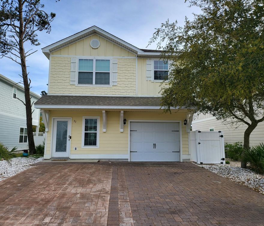 Enjoy life at the beach in this beautiful home in Waterview at Inlet Beach. The home is in a great location just a few blocks from a great public beach that has bathrooms, showers & lots of parking. Plus you're at the edge of 30A but away from the crowds. The tunnel under the highway is in the works which will make it a fun walk to explore the restaurants & shops. This home comes fully furnished as shown. It has a nice size fenced backyard that is very charming with no maintenance. The seller has rented it short term and grossed 80K over the past year. It was renovated to make an extra bedroom upstairs so it will sleep 9 people making it a great vacation rental as well as a place to make memories with your family.