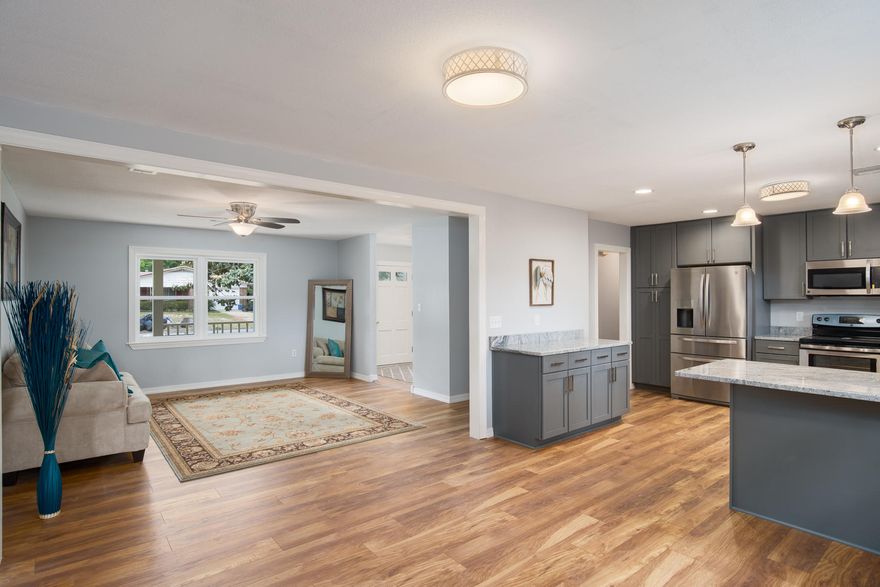 Fully remodeled house in an established neighborhood that is centrally located in Fort Walton Beach, FL and is close to shopping, schools, beaches, and Air Force Bases. The house features a great open floor plan with a large kitchen, dining, and two spacious living areas. The many upgrades include new windows and the garage door, kitchen cabinets with granite counter tops and new appliances, fully updated bathrooms with ''subway'' tile, high quality laminate flooring throughout, new doors, trim, light fixtures, and fresh paint.The front yard has been freshly landscaped. The back yard is huge with mature trees and plenty of room to add the pool. Beautifully tiled patio creates an excellent outdoor living area. Storage unit is there to accommodate your yard equipment and extra items.