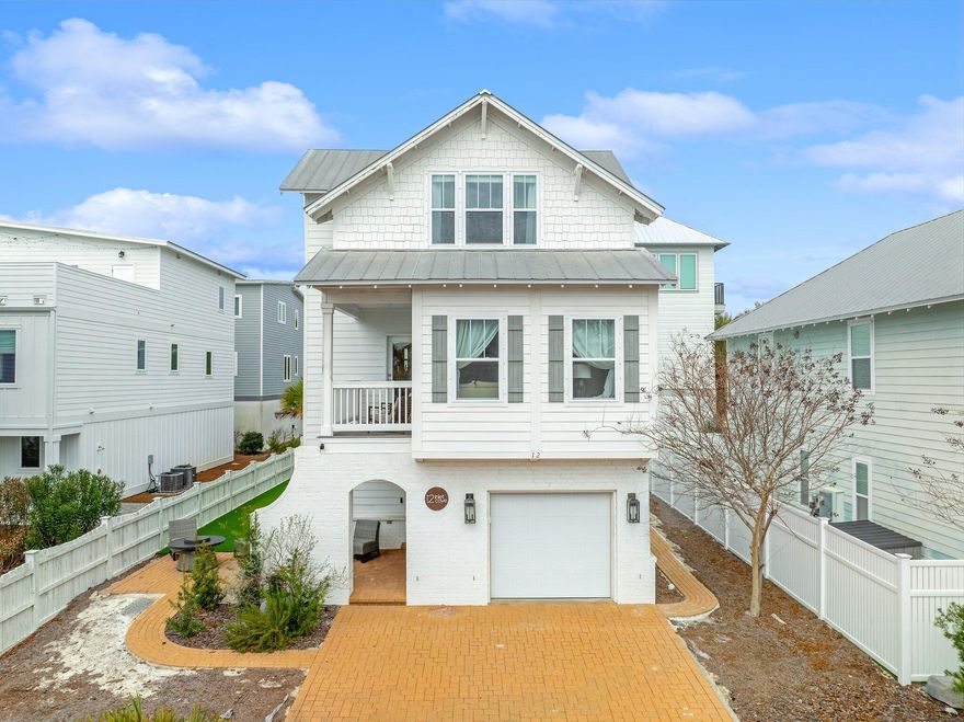 SELLER IS MOTIVATED! 12 Inlet Cove located in the popular locals spot and destination, Inlet Beach! This area is highly favorable as it has many beach accesses with plenty of parking, spacious, sandy real estate on beach days and only minutes east of Rosemary Beach and 30Avenue! Registered and street legal golf carts are permitted in this area making navigation to the beach, restaurants, shopping and events fun and easy!This beautiful home is on an end lot of the Inlet Heights neighborhood, sharing the amenities of Grande Pointe! Offered furnished, one car garage and spacious outdoor living including fenced in yard. This home has been freshly painted and compliments features including quartz countertops, wood floors and more!