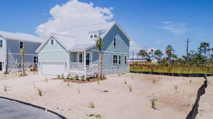 Welcome to Redfish Cove in Cape San Blas. This community has 12 homesites with three floor plans. This home is located on lot 01 at 112 Marsh View Ridge Lane. The homes in Redfish Cove feature beautiful white cabinetry and quartz countertops, stainless steel appliances, and engineered vinyl plank flooring. When you walk inside the Islamorada, you will find matching quartz countertops in the kitchen and bathrooms, as well as exquisitely crafted cabinets throughout the home. Engineered vinyl plank flooring throughout the home which will give you the appearance of wood yet allow you to enjoy the low maintenance qualities of being water and scratch resistant. The stairs are made of beautiful oak treads leading to the spacious upstairs area.