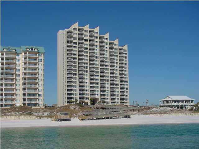 THIS IS NOT A SHORT SALE..JUST A TERRIFIC PRICE! Enjoy fantastic Gulf views from this immaculate 3 BR/3 bath beach front condo! This continually updated West end unit is a must see for the discerning Gulf front buyer. Hidden Dunes is well known for it's large 27 acre resort featuring lush landscaping, a professionally staffed tennis complex with six lighted Rubico courts, large community pool with jacuzzi, gated access, deeded beach, and so close to all of the areas vast amenities. These 3 BR units are rarely on the market, so take advantage of this opportunity to obtain a unit in this prestigeous resort. Seller says bring all offers. Buyers or their Agents should confirm all information & dimensions to their satisfaction.