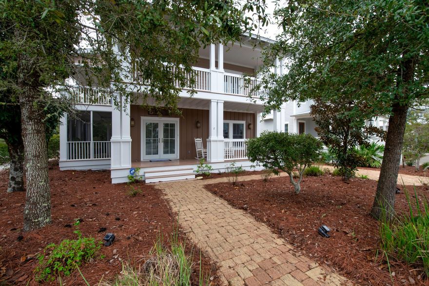 The Preserve at Grayton Beach has so much to offer. Deeded beach access, 2 swimming pools, 2 tennis courts, gated community and fiberoptic cable in the neighborhood. This home has never been rented,  fully furnished & move-in ready.  First floor greets you with a comfortable family room with tiled flooring and has access to a screened-in porch on the east side.  There are 3 bedrooms with 2 full bathrooms on the first floor.  Two of the bdrms  shares a Jack-n-Jill style bathroom.   Granite countertops on all the vanities with tiled flooring and tub / shower tile surrounds.  Upgraded carpet in all the  bedrooms, crown molding on the first, second and third floors and solid core doors throughout the home. Solid oak flooring on the second floor in the living room, kitchen and dining area.