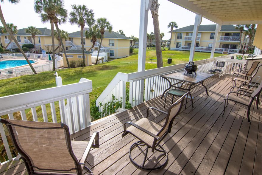 This is a great condo at a great price. Chic beachy vibe furnishings with upgraded flooring. Easy in and out from this ground floor unit. Big covered deck with views of the short course golf course and of the pool. Its a short stroll to the beach. Lots of nice amenities including tennis courts, on site restaurant, boat launch, and more. Plenty of room for the whole family or rent it and capture the high dollar rental season. Located in the heart of Destin near many great attractions like a water park, Harbor Walk, and many bars and restaurants. Buyer to verify all information.