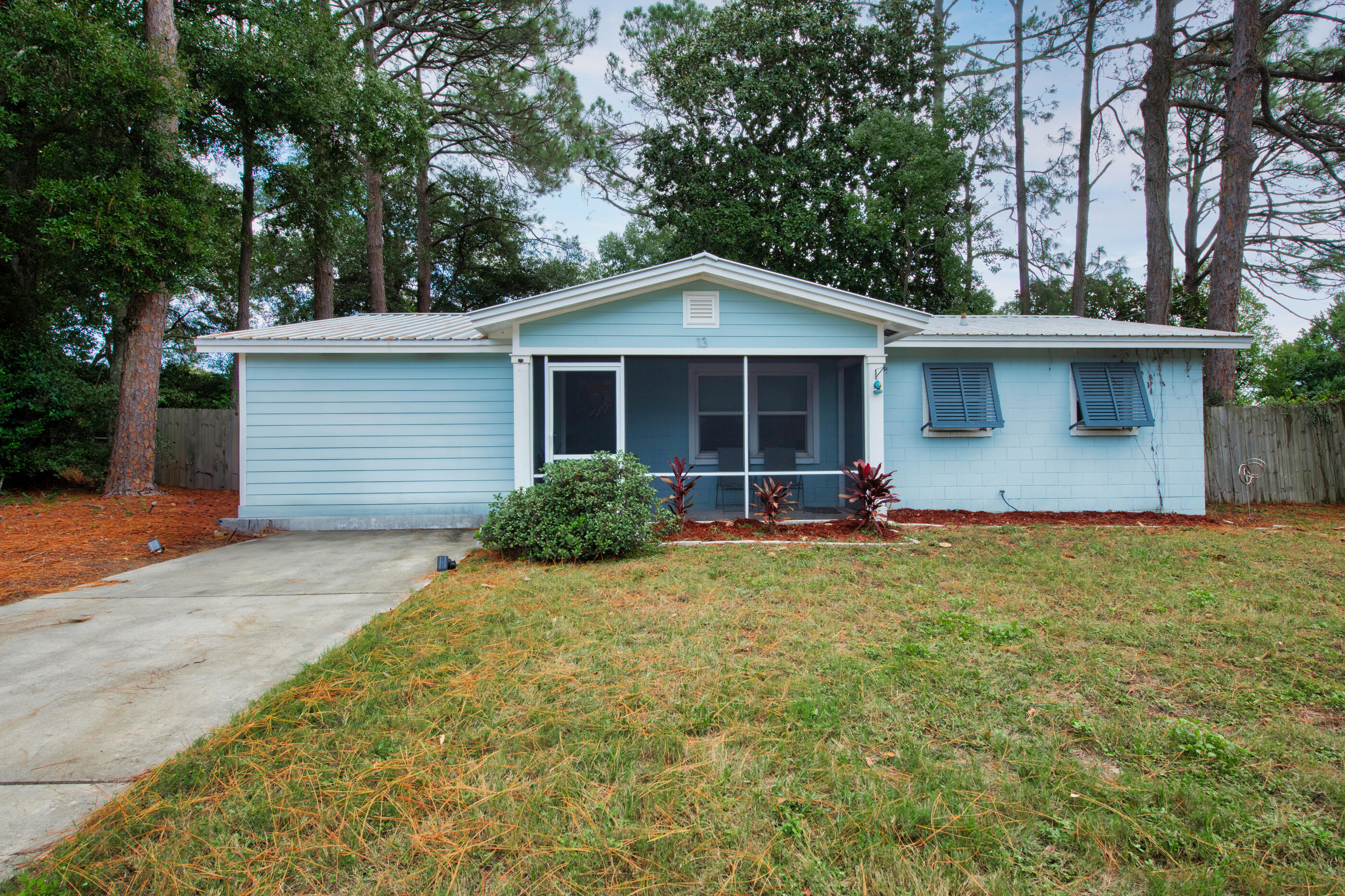 This beautifully renovated home offers a perfect blend of modern upgrades and classic appeal. The renovation, completed in 2020, includes a range of thoughtful updates designed for comfort and style, starting with a welcoming new front porch and gable that enhance both curb appeal and your enjoyment of the outdoors.Key upgrades throughout the home include a durable metal roof, updated HVAC system, new wiring, and plumbing. A spacious, newly added master suite features a large bedroom, luxurious master bath, and a walk-in closet. The redesigned layout also incorporates a charming ship lap laundry room and pantry, along with an added door that provides easy access to the backyard. A Rinnai gas tankless water heater ensures an endless supply of hot water, a modern convenience you'll appreciate daily. The gourmet kitchen will impress with soft-close, all-wood white shaker cabinets, dovetail drawers, quartz countertops, subway tile backsplash, under-cabinet remote lighting, and stainless steel appliances. The island offers added flexibility and functionality, perfect for cooking and entertaining. Luxury vinyl plank flooring runs throughout the living and kitchen areas, while plush carpet in the bedrooms adds warmth and comfort.

A barn door creates a stunning focal point in the living room, opening to a stylish niche that could serve as a display area or be easily converted into a coat closet. The master bedroom is expertly leveled with a concrete slab to ensure seamless floor heights throughout the homeno stepping down into the master suite. From the bedroom, barn doors open into a spa-like master bath, complete with a double vanity, oversized walk-in shower with a rain showerhead and wand, ship lap walls, and a self-cleaning toilet. The spacious walk-in closet provides ample storage, making this master suite truly exceptional.

Every room has been thoughtfully designed with custom features, including new, high-quality doors with Craftsman-style trim and recessed LED lighting throughout the kitchen, living areas, and bedrooms, providing a bright, inviting atmosphere.

Additional exterior upgrades include a concrete driveway and back patio, perfect for outdoor entertaining, plus a new privacy fence and freshly sodded Bermuda lawn with beautiful landscaping to complete the home's appeal.

This home combines classic craftsmanship with modern amenities for a truly exceptional living experience. All dimensions and important details should be verified by the buyer.