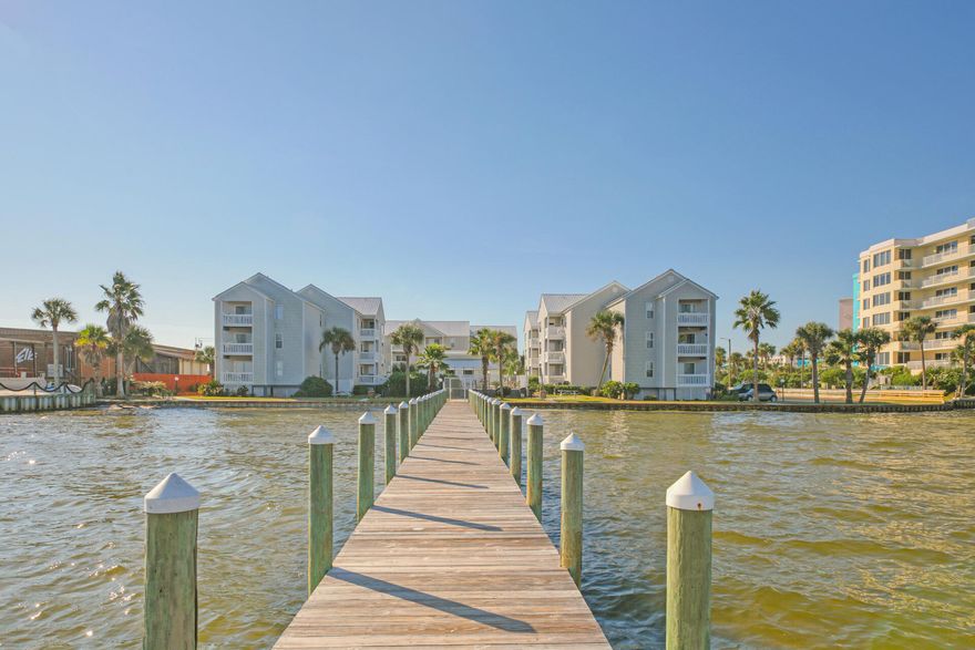 Hermitage Condominiums gives you the best of both worlds. Sitting directly on Choctawhatchee Bay, you will enjoy the bayside pool, views of the bay and boaters, and fishing from the private dock. Or just a leisurely stroll to enjoy our beautiful sugar white sand beach and gorgeous emerald water of the Gulf of Mexico at John Beasley Park directly across the street. Just a block down the road is all the action of the Boardwalk, with public parking, restaurants, public beaches, fishing pier, Gulfarium and many other local attractions. You're just 5 miles to Destin with it's restaurants, shopping and more. While Hermitage is located close to all the action, it is a hidden gem tucked away from the main road. With only 42 units you'll find Hermitage a peaceful piece of paradise. Hermitage will m