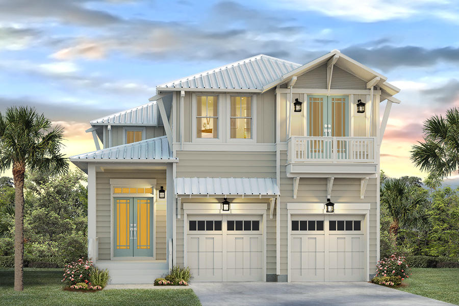 Welcome to Prominence South. This is the newest phase of Single Family residences in the Prominence community. This is the Maui plan. An elegant two story beach home with over-sized covered porches for enjoying summer evenings. There are two garages and a brick paved driveway. This home has numerous features including hardwood flooring throughout the home and tile flooring in the wet areas., 8' doors, smooth finish on ceilings and walls, ceilings fans, and surface mount LED lighting. The kitchen has maple door cabinetry with soft close doors and under cabinet lighting, built in gas cooktop, single wall convection oven and dishwasher with hidden controls. The countertops are granite with backsplash. Stainless double sink, brushed nickel pot filler Moen faucets and wood shelving throughout.