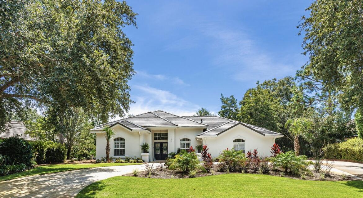 UPDATED 4BR & 3BA single level Home located steps from the Raven/Baytowne Clubhouse inside the Sandestin Golf & Beach Resort. Beautifully landscaped with a large circular driveway entry. Spacious living areas with vaulted ceilings, updated luxury vinal flooring, built in's and cozy fireplace, perfect for entertaining and the upcoming holidays. Kitchen, is equipped with updated stainless appliances, center island, quartz countertops, fixtures and stunning lighting. Pool and Spa are fully enclosed in the Lani Area as well as a Summer kitchen, another fabulous choice for entertaining year round. You can access the Primary Suite,( easy spa access) Living Areas, and Guest Bath directly from the Lani Area. Primary Suite has walk-in closets, and Ensuite bathroom with a spa vibe!