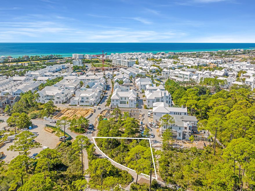 Primely positioned in the heart of Alys Beach, R4 is an exceptional homesite yielding an impressive 9,500 sqft footprint with preliminary plans in progress with Khoury-Vogt Architects. This property is one of the few homesites that will allow for ample privacy and serenity fronting the state forest while also being a short stroll from exceptional Alys Beach amenities such as Caliza pool and Zuma fitness center. The current house plans offer over 7,000 sqft of living space with a compound style design and notable architectural elements that embody the aesthetic and ambience that Alys Beach affords. Primely situated on the east end of 30A, ownership of this property will provide immediate access to the exclusive beach club at Alys Beach as well as excellent proximity to all of the world class restaurants, boutique shopping and family entertainment along 30A.