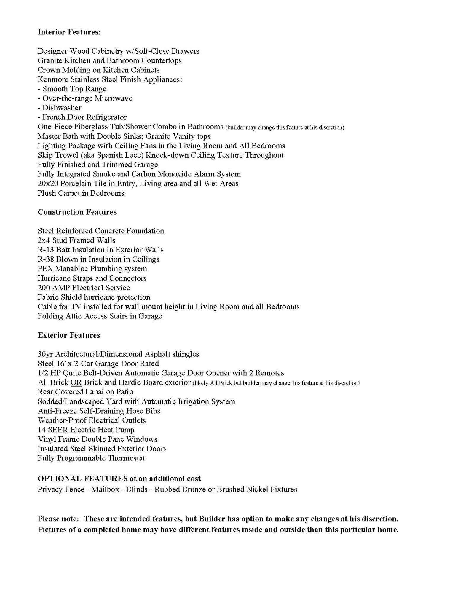 METES & BOUNDS - Residential