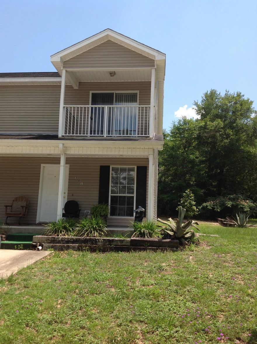 You will adore this 2BR/1.5BA Crestview townhome available for 12 month lease. Located across the street from a lake, this home offers access to a variety of outdoor activities, fishing included. There is a porch on the first floor of this two-story town home rental and a balcony on the second. The balcony overlooks the lake. Downstairs consists of a fully equipped kitchen that offers a charming breakfast bar, a separate dining area and living room. The two bedrooms are located upstairs both outfitted with large walk-in closets. We are sorry, this home is not pet-friendly.