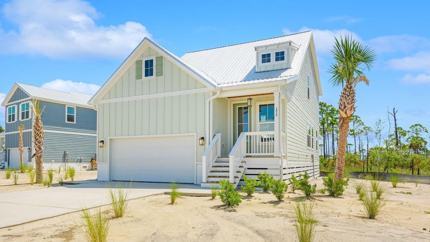 Welcome to Redfish Cove in Cape San Blas. This community has 12 homesites with three floor plans. This home is located on lot 08 at 175 Marsh View Ridge Lane. The homes in Redfish Cove feature beautiful white cabinetry and quartz countertops, stainless steel appliances, and engineered vinyl plank flooring. When you walk inside the Islamorada, you will find matching quartz countertops in the kitchen and bathrooms, as well as exquisitely crafted cabinets throughout the home. Engineered vinyl plank flooring throughout the home which will give you the appearance of wood yet allow you to enjoy the low maintenance qualities of being water and scratch resistant. The stairs are made of beautiful oak treads leading to the spacious upstairs area.