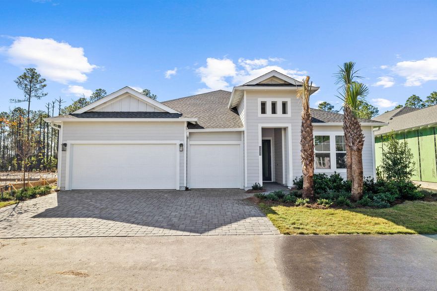 This spacious and functional 4 Bedroom floorplan features a large Island Kitchen overlooking an open main living area, perfect for hosting family and friends year-round. The large windows and French doors lining the Great Room's rear wall welcome in lots of Florida sunshine and keep the home bright and inviting. The design offers split bedrooms with a large Master Suite in the rear, offering dual vanities, a large walk-in closet, and an oversized shower with options to include a free-standing tub. The two secondary bedrooms are located in the front of the home, with Suite 3 offering an en suite Bath. The Den provides a perfect home office, gym, or hobby space, and with an option to include double doors, you can increase the privacy and functionality of the space.