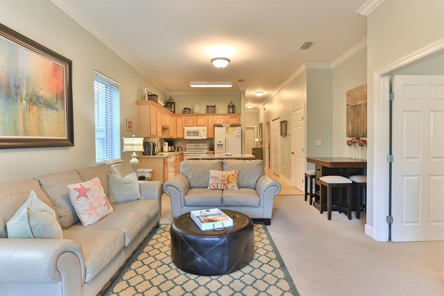 Major Price Reduction!! Light filled END UNIT at Seagrove Highlands!Freshly painted and being sold fully furnished and rental ready. Spacious and open kitchen, living and dining that opens to a screened porch overlooking a tranquil forest setting. 10 ft ceilings through out, 3 bedrooms and 2 full baths. This perfectSeagrove location is just a short stroll to the beach, and the many shops and restaurants that the Heart of Seagrove has to offer.