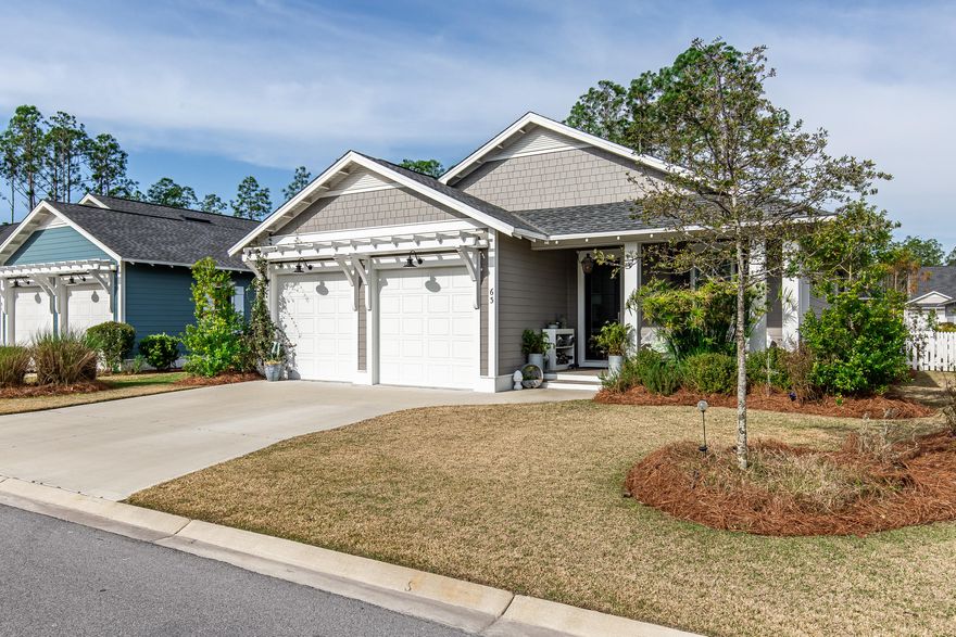 Immaculate home in WaterSound Origins. Almost new home with 3 bedrooms, 3 full bathrooms and a separate study/office that may be used as a 4th bedroom. Located on one of the premium lots in the Pathways section with all nearby construction finished, this home offers plenty of privacy and convenient access to the village commons and community amenities. As you walk thru this home you will notice the great floor plan, exquisite finishes, soothing colors, plenty of windows and natural light. Core-tec floors grace this home thru out, v-groove wood walls in the entry foyer and hall and plantation shutters in all the bedrooms and study. Kitchen boasts quartz counter tops, stainless steel appliances, dry bar with glass door cabinets and wine cooler, exquisite chandelier in dining room, a spacious pantry and an outdoor gas stub for your grill. Bathrooms feature, quartz counter tops, tiled showers with rimless glass and more. The screened porch over looks the backyard and natural area with a fenced yard. The open front porch with gas lantern has great curb appeal and offers an additional outdoor seating area.
Watersound Origins homeowners are able to access the fitness center and seasonally heated community pool, as well as dock access at neighboring Lake Powell. Watersound Origins also connects to the Panama City Beach Conservation Park via a 5 mile long trail. Watersound Origins offers plenty of options for the nature and beach lovers alike! Spend your days kayaking, paddle boarding, biking, running or walking along the Watersound trail. Located a short distance from Scenic Highway 30A there are endless dining, event and local shopping options and attractions.