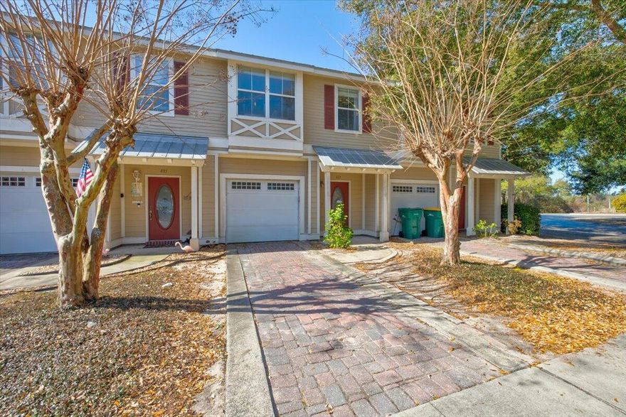 Located in the heart of Destin and minutes away from beautiful white sandy beaches, this charming 3 bedroom + 2 1/2 bathroom townhome features fresh neutral paint throughout, tile flooring, 9 ft ceilings and large covered back patio. The spacious floorpan offers a downstairs open living and dining space, kitchen with pantry and wood cabinets, half bathroom and one car garage. Upstairs you'll find the master bedroom with large walk-in closet and en suite bathroom and two additional bedrooms. Brand new HVAC system installed in 2021. Enjoy all Destin has to offer and make this townhome yours today!