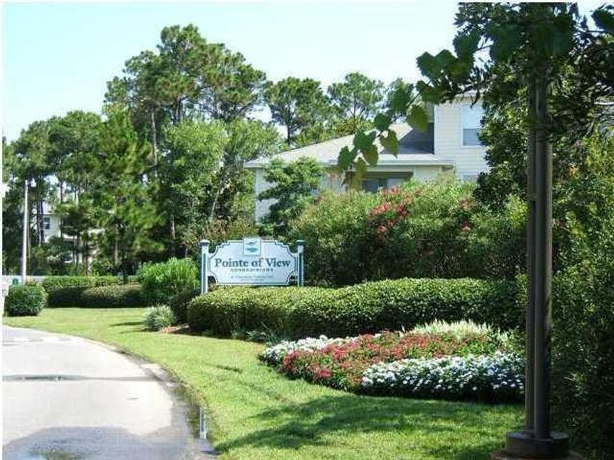 Excellent Location in Miramar Beach! Nicely tucked away among the piney woods and palmettos, located on the north side of Highway 98, adjacent to the Resort of Sandestin and in between the shops and restaurants at Grand Blvd., Publix and Sacred Heart Hospital, this second floor, End unit is very private and well located within the property over looking the pond. There is ample parking for guests. Both of the bedrooms have attached full baths, The unit has 9 foot ceilings, nice walk-in closets and there is even an additional hall closet/pantry for added storage. The balcony opens up with a large sliding glass door, also there is a large outdoor storage closet located on the balcony as well. This unit is ''Sold AS IS''