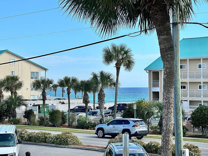 Experience the charm of this exquisite one-bedroom, one-bathroom condominium offering stunning views of the Gulf of Mexico. Offered fully furnished and turnkey rental ready with a rental history (some owner usage) 30k plus. Milestone inspection completed and approved.Amenities include heated pool, hot tub, and a communal grilling area. Milestone inspection completed and approved.