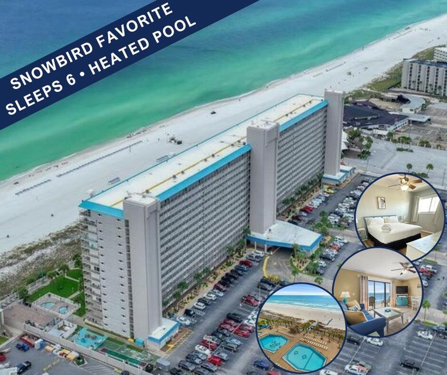 ***SELLER WILL CONSIDER ALL OFFERS!***The Summit is a long-beloved vacation spot for generations of visitors to Panama City Beach, and unit 1012 is ready for you to take part!This condo unit is fully furnished as a short-term rental and features the following: --Private bedroom with new LVP flooring--En-suite bath off the main bedroom with shower/tub combo--2 twin bunks in the hall--Half bath in the hall--Sleeper sofa in living room--Compact kitchen with all necessities--Extra counter space, drawers, and cabinets--Full size Amana washer and dryer--Tile in hall, baths, and kitchen/dining/living room--GE electric stove--Built-in microwave--Hotpoint refrigerator--Double sink--Dining table with 4 chairs--7' x 15' balcony with outdoor furniture The Summit grounds feature a gated entrance, 24-hour security, 2 pools (one heated seasonally), 2 hot tubs, 2 kiddie pools, a poolside Tiki Bar, a full-service restaurant (Bikini Bob's), fitness center, game room, ice cream/snack and gift shops, jet ski rentals, shuffleboard, and lighted tennis/pickleball courts.