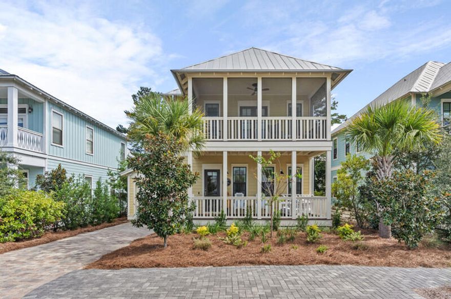 Welcome to 'Cabana Banana,' a fully furnished 4-bedroom, 2.5-bathroom beach home located in Lakeside at Blue Mountain Beach community along Scenic 30A. This meticulously maintained property combines upscale finishes with laid-back coastal charm, making it ideal as a primary residence, second home, or proven income-generating vacation rental. This home boasts an extremely impressive rental history, making it a great turnkey investment opportunity.Interior highlights include hardwood and tile flooring, shiplap accents, designer lighting, and plantation shutters throughout. The open concept living area flows into a beautiful gourmet kitchen with quartz countertops, a custom tile backsplash, and a large center island perfect for entertaining. 
Outdoor spaces include a spacious front porch with swinging bed, a screened second-story porch, and a private backyard featuring a paver patio, grill, fire pit, and outdoor shower. The garage doubles as storage for all the necessary beach toys and golf cart while also home to an outdoor fridge and ping pong table.  

Lakeside at Blue Mountain amenities include a community pool, small community library/puzzle room, clubhouse, and scenic walking paths. Located just a short walk or bike ride to beach access, local shops, restaurants, and everything 30A has to offer.

Don't miss the opportunity to own this charming beach home in Blue Mountain Beach!
