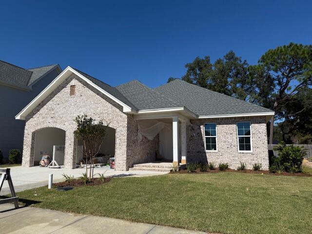 EAGLES LANDING New Construction HOME!  Builder giving $10K toward closing/upgrades, with acceptable offer. Visit the model to learn more about Eagles Landing.  This home features 4 beds-3 full baths, split bedrooms, gorgeous interior to include: 8' doors, LVP & tile flooring, quartz counter tops, soft close cabinetry & drawers, Bosch stainless steel appliances (frig, microwave, dual fuel convection range & dishwasher), tankless gas water heater, tiled showers, impact windows & doors, smart panel for tech, finished garage, screened porch, patio & much more! Landscaping & irrigation included. Interior pictures are of similar home.  Buyer to verify all deemed important info.