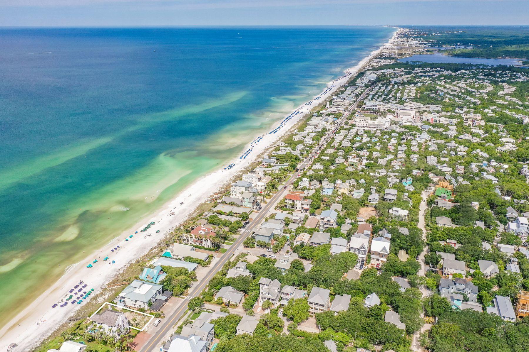 One of the last opportunities to buy a gulf front lot between Hwy. 395 and Seaside, this lot is located across 30A from Hickory Street in iconic Old Seagrove. It provides a buyer with a flat, cleared lot with a dune walk-over already in place on the eastern edge of the property, is located in flood zone X, and is walking distance to Seaside, Watercolor and all the shops and restaurants that make this location one of the most desirable on 30A!