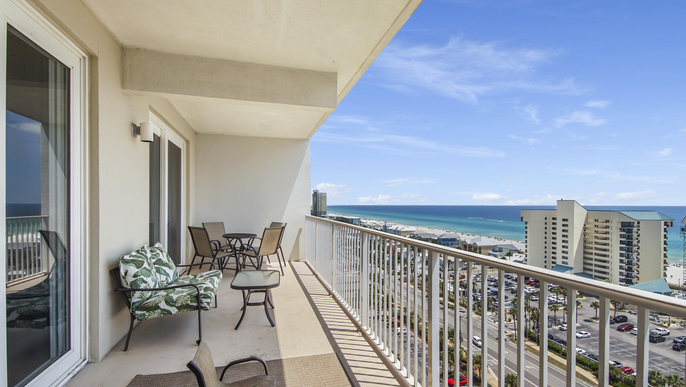 GULFVIEW UNIT! Great floor plan with a large balcony. Master bedroom (King Bed) with large in suite, balcony access with the gulf view. This 2BR 2BA unit also has a bunk room, sleeping a total of 6 . Upgrades: New Water Heater and HVAC. LPV flooring, New stainless steel appliances. Washer/Dryer included. This condo is on the 12th floor (near the elevators) Laketown Wharf Resort is in the heart of all the fun in Panama City Beach. This resort has 5 pools, 2 hot tubs, great gym, private access to the beach, covered parking, nightly light water show, five restaurants, retail shops, a pool bar, pickleball court and BBQ area. (Walmart across the street)