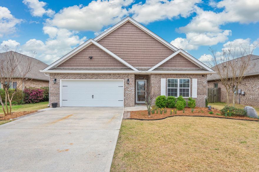 SELLERS WILL CONTRIBUTE UP TO $10K IN BUYER CLOSING COSTS WITH ACCEPTABLE OFFER. Fantastic opportunity to own in desirable Redstone Commons. Pride of ownership abounds throughout both the interior and exterior of this home and satisfies even the most discerning buyer. This 4 bedroom home welcomes you with raised ceilings and crown molding, and LVT plank flooring in the main living spaces and bathrooms (only carpet in the bedrooms). Kitchen features spacious island, granite countertops, under cabinet lighting, and kitchen backsplash, while overlooking the dining area and living room. Living room features soaring ceilings with double trey and crown molding. Master bedroom has trey ceiling with crown molding and en suite bath boasts double vanity with soaking tub and fully tiled walk-in shower. Main living space is FRESHLY painted! Separate laundry room has built in cabinetry/storage. Exterior features include sprinkler system, whole house gutter surround, screened-in porch, and luscious Zoysia sod. No neighbors share the southern property line, allowing for some additional privacy while enjoying your backyard. Home also comes with transferable termite bond for buyers additional peace of mind.

Redstone Commons offers some of the best amenities in Crestview- resort style pool and clubhouse (clubhouse can be reserved by homeowners), playground, and dog park.