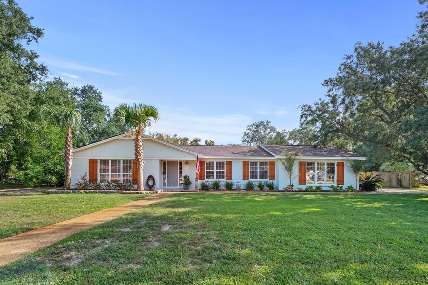 This property is ONE OF A KIND! Take a look at this single story brick home in the heart of Gulf Breeze. Featuring 3 bedrooms, 2 baths and an office/den, featuring a Murphy Bed! Situated on a spacious 1+ acre lot with a new pool and pole barn for all the outdoor fun. A sizeable kitchen with ample storage and counter space. Indoor laundry room, 2 car garage and spacious outdoor entertaining space. This home is conveniently located near shopping, restaurants, and Pensacola Beach. NO HOA! Bring the boat and enjoy the convenience of Oriole Beach Boat Ramp nearby. Home also has a 30 amp hook up for RV or electric vehicles.