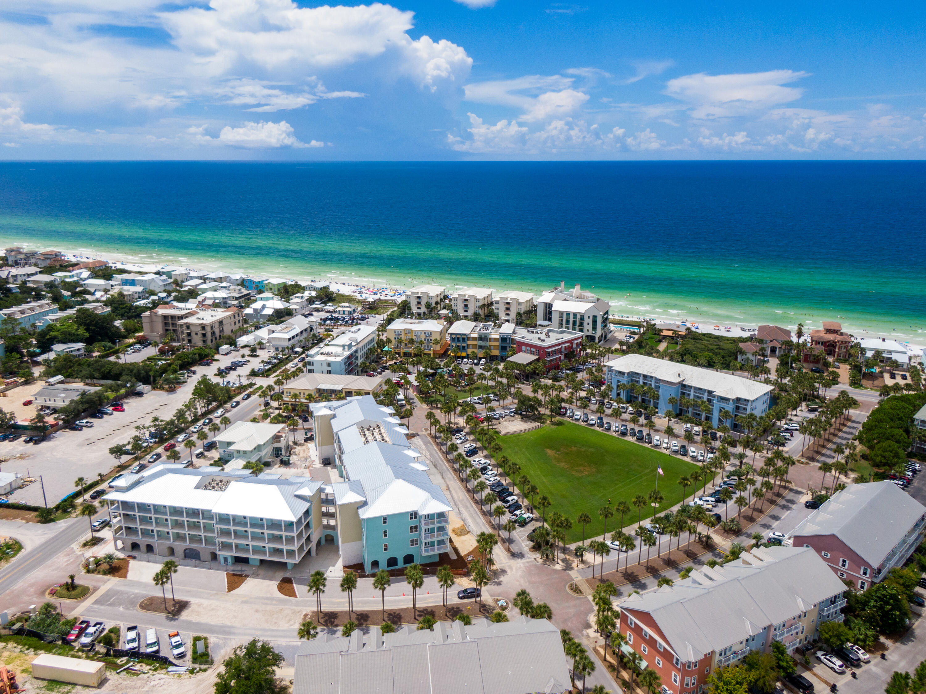 Waterview from the Penthouse level! This Gulf Place Residences comes turn-key fully furnished 2 Bedroom, 2 Bathroom plus bunk room condominium. Also this conveys with an exterior storage and deeded covered parking spot (these are no longer available). 500 feet to deeded beach access. With beautiful water views this condo features 10' ceilings, 8' doors, large kitchen island and breakfast bar, pantry, quartz countertops, stainless steel appliances. Gulf Place Community Amenities include 3 Deeded Beach Accesses, 3 Swimming Pools, 2 Tennis Courts, BBQ Grilling.  The Gulf Place area features shopping and a variety of restaurants for entertainment.